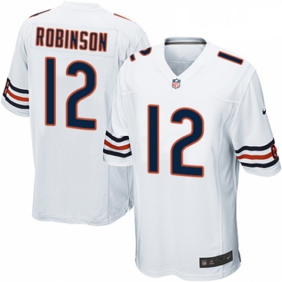 Mens Nike Chicago Bears 12 Allen Robinson Game White NFL Jersey Mens Nike Chicago Bears 12 Allen Robinson Game White NFL Jersey