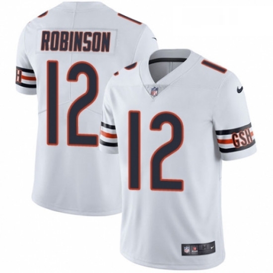 Mens Nike Chicago Bears 12 Allen Robinson White Vapor Untouchable Limited Player NFL Jersey Mens Nike Chicago Bears 12 Allen Robinson White Vapor Untouchable Limited Player NFL Jersey