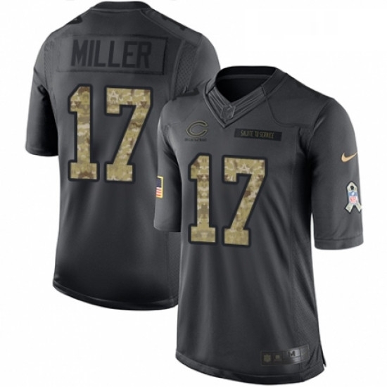 Mens Nike Chicago Bears 17 Anthony Miller Limited Black 2016 Salute to Service NFL Jersey Mens Nike Chicago Bears 17 Anthony Miller Limited Black 2016 Salute to Service NFL Jersey