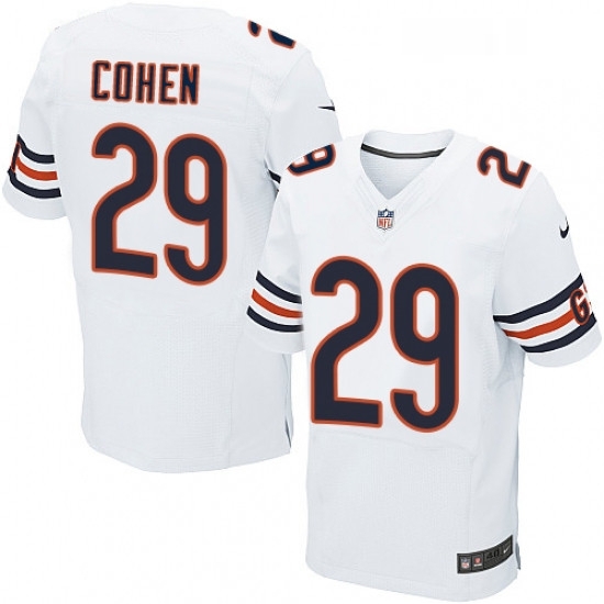 Mens Nike Chicago Bears 29 Tarik Cohen Elite White NFL Jersey Mens Nike Chicago Bears 29 Tarik Cohen Elite White NFL Jersey
