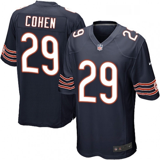 Mens Nike Chicago Bears 29 Tarik Cohen Game Navy Blue Team Color NFL Jersey Mens Nike Chicago Bears 29 Tarik Cohen Game Navy Blue Team Color NFL Jersey