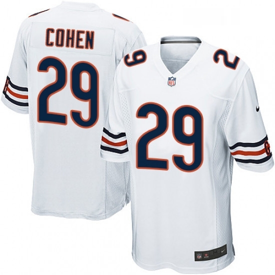 Mens Nike Chicago Bears 29 Tarik Cohen Game White NFL Jersey Mens Nike Chicago Bears 29 Tarik Cohen Game White NFL Jersey
