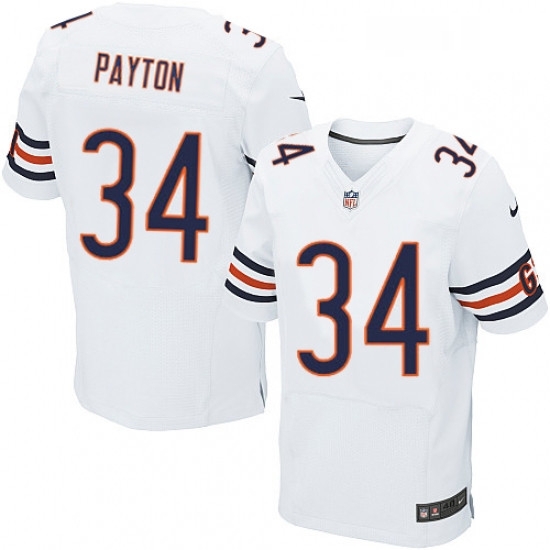 Mens Nike Chicago Bears 34 Walter Payton Elite White NFL Jersey Mens Nike Chicago Bears 34 Walter Payton Elite White NFL Jersey