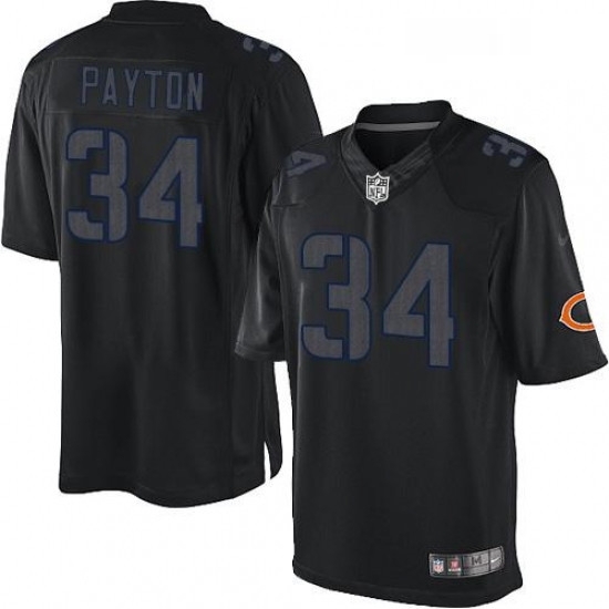 Mens Nike Chicago Bears 34 Walter Payton Limited Black Impact NFL Jersey Mens Nike Chicago Bears 34 Walter Payton Limited Black Impact NFL Jersey