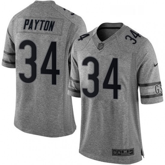 Mens Nike Chicago Bears 34 Walter Payton Limited Gray Gridiron NFL Jersey Mens Nike Chicago Bears 34 Walter Payton Limited Gray Gridiron NFL Jersey