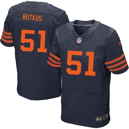 Mens Nike Chicago Bears 51 Dick Butkus Elite Navy Blue Alternate NFL Jersey Mens Nike Chicago Bears 51 Dick Butkus Elite Navy Blue Alternate NFL Jersey