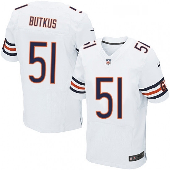 Mens Nike Chicago Bears 51 Dick Butkus Elite White NFL Jersey Mens Nike Chicago Bears 51 Dick Butkus Elite White NFL Jersey