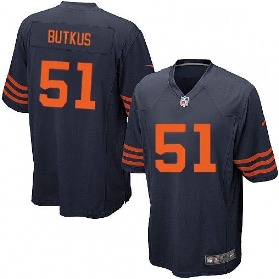 Mens Nike Chicago Bears 51 Dick Butkus Game Navy Blue Alternate NFL Jersey Mens Nike Chicago Bears 51 Dick Butkus Game Navy Blue Alternate NFL Jersey