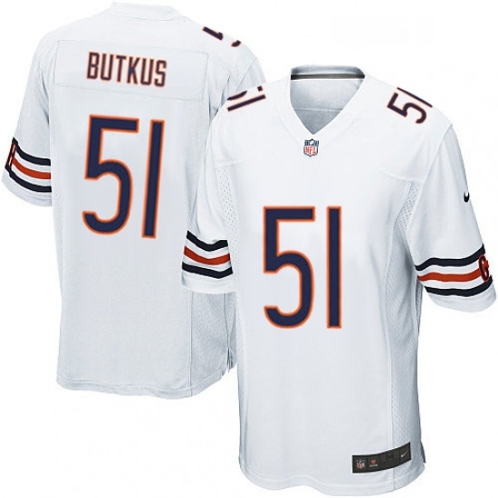 Mens Nike Chicago Bears 51 Dick Butkus Game White NFL Jersey Mens Nike Chicago Bears 51 Dick Butkus Game White NFL Jersey