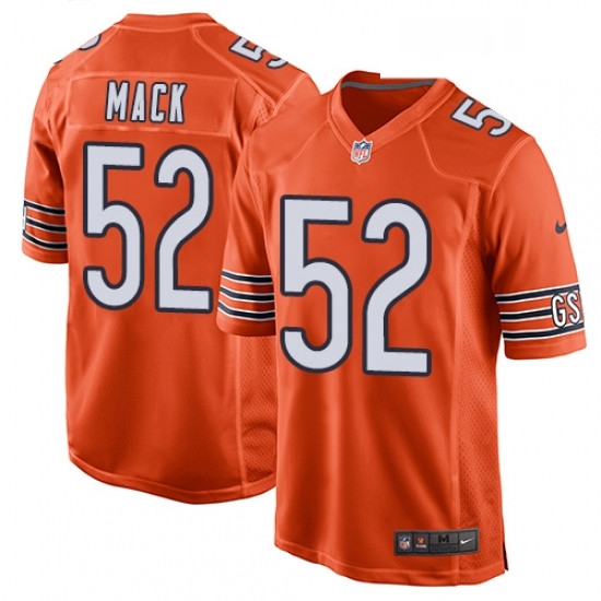 Mens Nike Chicago Bears 52 Khalil Mack Game Orange Alternate NFL Jersey Mens Nike Chicago Bears 52 Khalil Mack Game Orange Alternate NFL Jersey