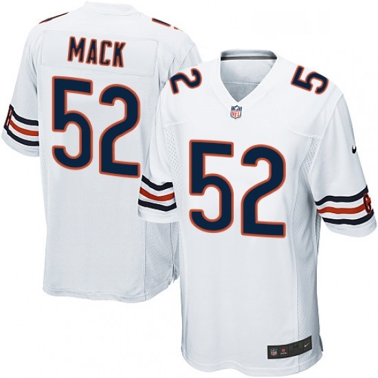 Mens Nike Chicago Bears 52 Khalil Mack Game White NFL Jersey Mens Nike Chicago Bears 52 Khalil Mack Game White NFL Jersey