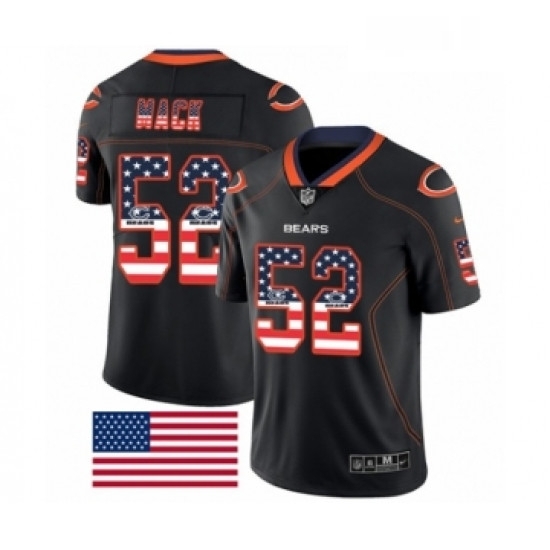 Mens Nike Chicago Bears 52 Khalil Mack Limited Black Rush USA Flag NFL Jersey Mens Nike Chicago Bears 52 Khalil Mack Limited Black Rush USA Flag NFL Jersey