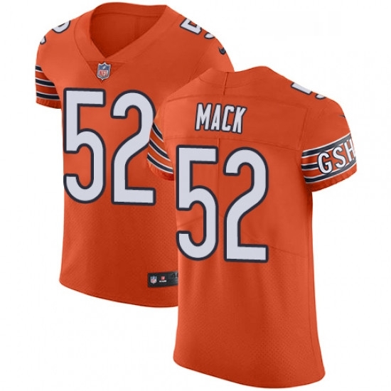 Mens Nike Chicago Bears 52 Khalil Mack Orange Alternate Vapor Untouchable Elite Player NFL Jersey Mens Nike Chicago Bears 52 Khalil Mack Orange Alternate Vapor Untouchable Elite Player NFL Jersey