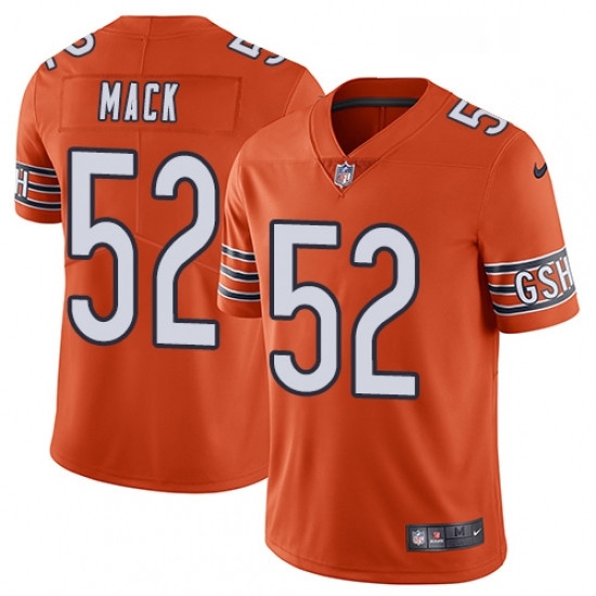 Mens Nike Chicago Bears 52 Khalil Mack Orange Alternate Vapor Untouchable Limited Player NFL Jersey Mens Nike Chicago Bears 52 Khalil Mack Orange Alternate Vapor Untouchable Limited Player NFL Jersey