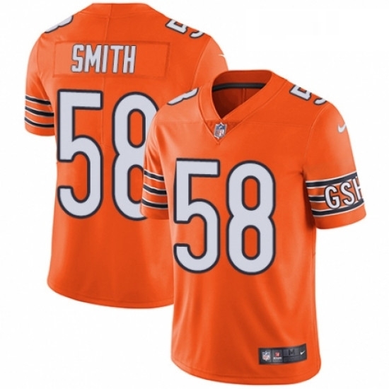 Mens Nike Chicago Bears 58 Roquan Smith Limited Orange Rush Vapor Untouchable NFL Jersey Mens Nike Chicago Bears 58 Roquan Smith Limited Orange Rush Vapor Untouchable NFL Jersey
