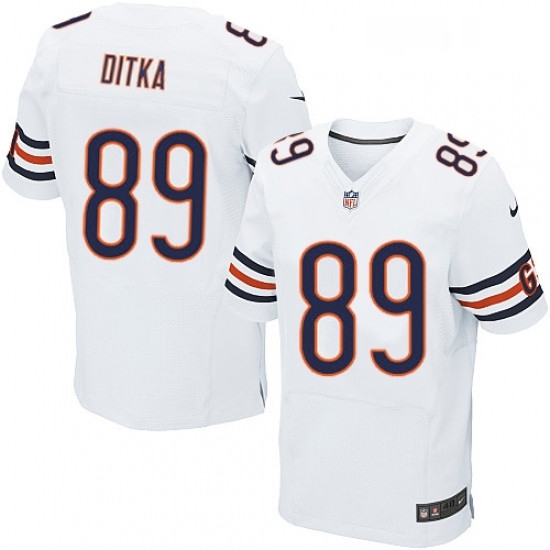 Mens Nike Chicago Bears 89 Mike Ditka Elite White NFL Jersey Mens Nike Chicago Bears 89 Mike Ditka Elite White NFL Jersey