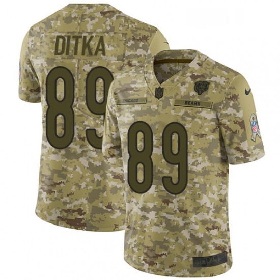 Mens Nike Chicago Bears 89 Mike Ditka Limited Camo 2018 Salute to Service NFL Jersey Mens Nike Chicago Bears 89 Mike Ditka Limited Camo 2018 Salute to Service NFL Jersey