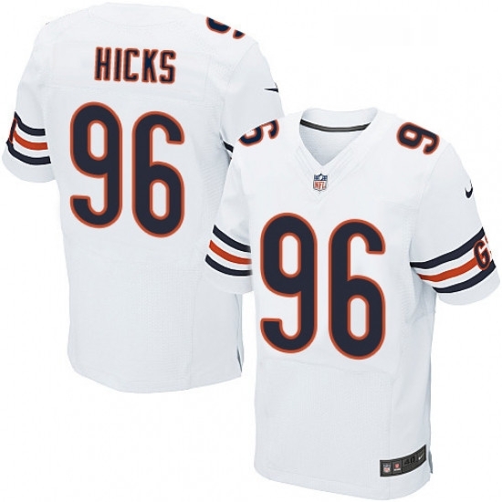 Mens Nike Chicago Bears 96 Akiem Hicks Elite White NFL Jersey Mens Nike Chicago Bears 96 Akiem Hicks Elite White NFL Jersey