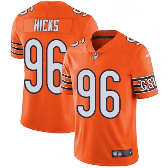 Mens Nike Chicago Bears 96 Akiem Hicks Limited Orange Rush Vapor Untouchable NFL Jersey Mens Nike Chicago Bears 96 Akiem Hicks Limited Orange Rush Vapor Untouchable NFL Jersey