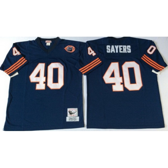 Mitchell Ness Bears #40 Gale Sayers Navy Blue Throwback Mens Stitched NFL Jerseys Mitchell Ness Bears #40 Gale Sayers Navy Blue Throwback Mens Stitched NFL Jerseys