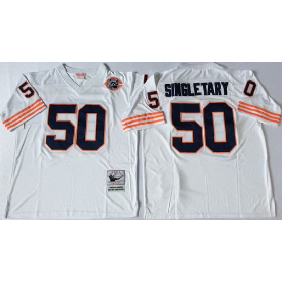 Mitchell Ness Bears #50 Mike Singletary White Throwback Stitched NFL Jerseys Mitchell Ness Bears #50 Mike Singletary White Throwback Stitched NFL Jerseys