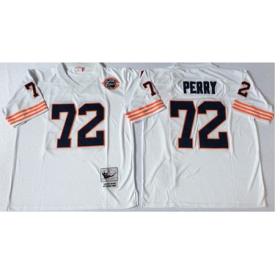 Mitchell&Ness Bears 72 William Perry White Big No Throwback Stitched NFL Jersey Mitchell&Ness Bears 72 William Perry White Big No Throwback Stitched NFL Jersey