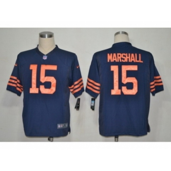 NIKE Chicago Bears 15 Marshall Blue Game Orange Number NFL Jersey NIKE Chicago Bears 15 Marshall Blue Game Orange Number NFL Jersey