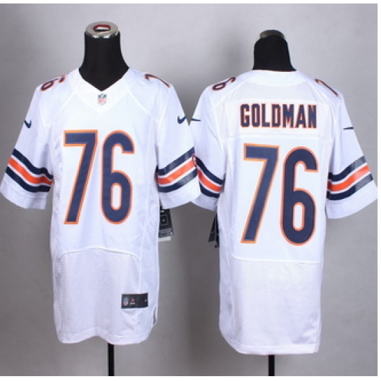 New Chicago Bears #76 Eddie Goldman White Men Stitched NFL Elite Jersey New Chicago Bears #76 Eddie Goldman White Men Stitched NFL Elite Jersey
