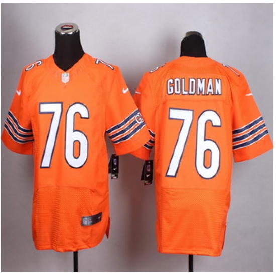 New Chicago Bears#76 Eddie Goldman Orange Alternate Men Stitched NFL Elite Jersey New Chicago Bears#76 Eddie Goldman Orange Alternate Men Stitched NFL Elite Jersey