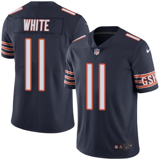 Nike Bears #11 Kevin White Navy Blue Mens Stitched NFL Limited Rush Jersey Nike Bears #11 Kevin White Navy Blue Mens Stitched NFL Limited Rush Jersey