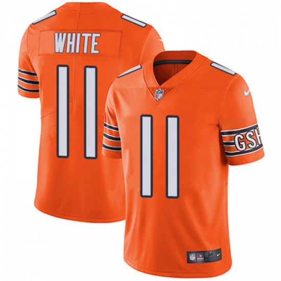 Nike Bears #11 Kevin White Orange Mens Stitched NFL Limited Rush Jersey Nike Bears #11 Kevin White Orange Mens Stitched NFL Limited Rush Jersey
