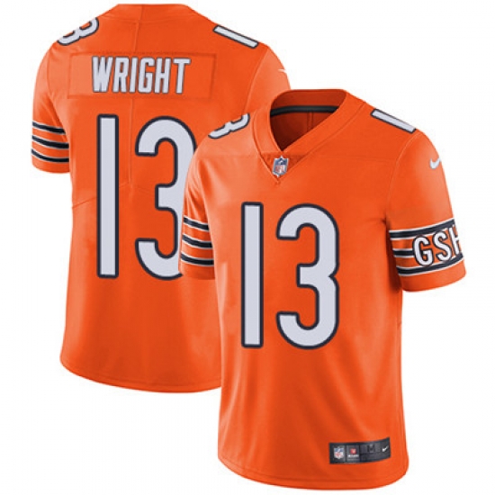Nike Bears #13 Kendall Wright Orange Mens Stitched NFL Limited Rush Jersey Nike Bears #13 Kendall Wright Orange Mens Stitched NFL Limited Rush Jersey