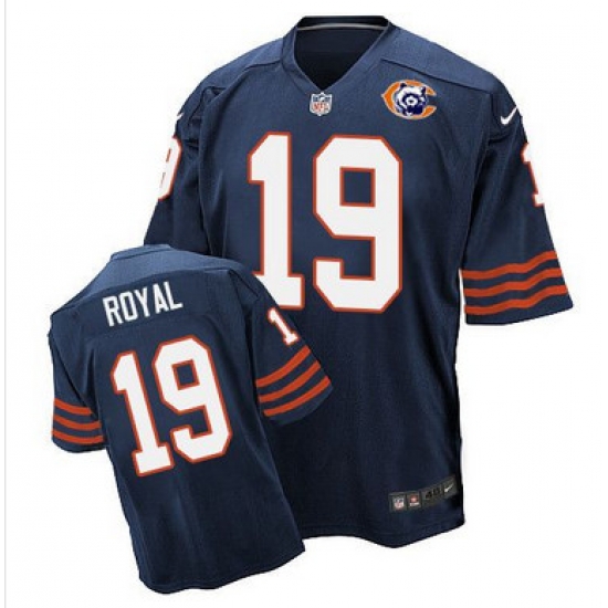 Nike Bears #19 Eddie Royal Navy Blue Throwback Mens Stitched NFL Elite Jersey Nike Bears #19 Eddie Royal Navy Blue Throwback Mens Stitched NFL Elite Jersey