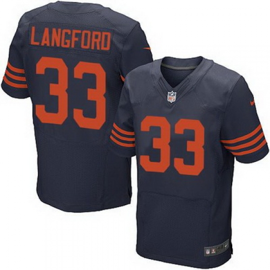 Nike Bears #33 Jeremy Langford Navy Blue Alternate Mens Stitched NFL Elite Jersey Nike Bears #33 Jeremy Langford Navy Blue Alternate Mens Stitched NFL Elite Jersey