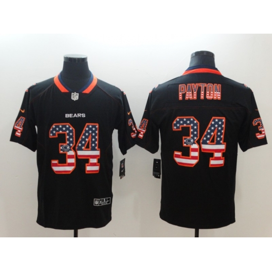 Nike Bears 34 Wlater Payton Black USA Flag Limited Jersey Nike Bears 34 Wlater Payton Black USA Flag Limited Jersey