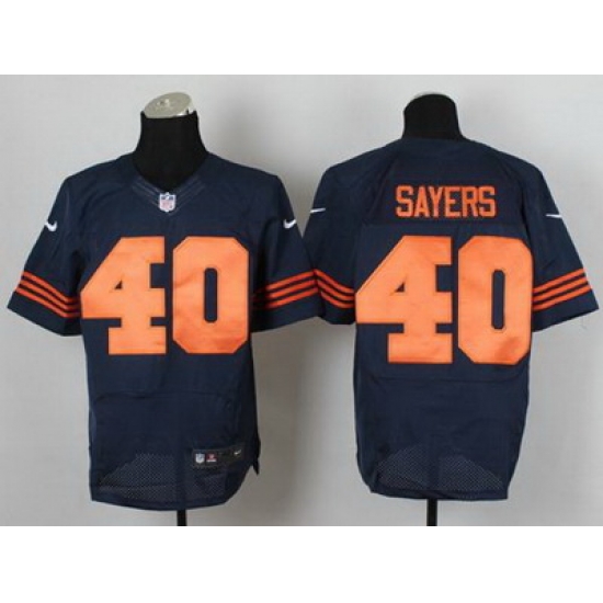 Nike Bears #40 Gale Sayers Navy Blue Alternate Mens Stitched NFL Elite Jersey Nike Bears #40 Gale Sayers Navy Blue Alternate Mens Stitched NFL Elite Jersey
