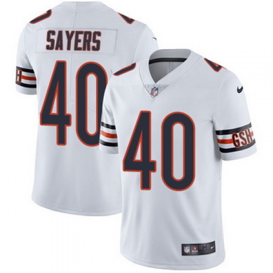 Nike Bears #40 Gale Sayers White Mens Stitched NFL Vapor Untouchable Limited Jersey Nike Bears #40 Gale Sayers White Mens Stitched NFL Vapor Untouchable Limited Jersey