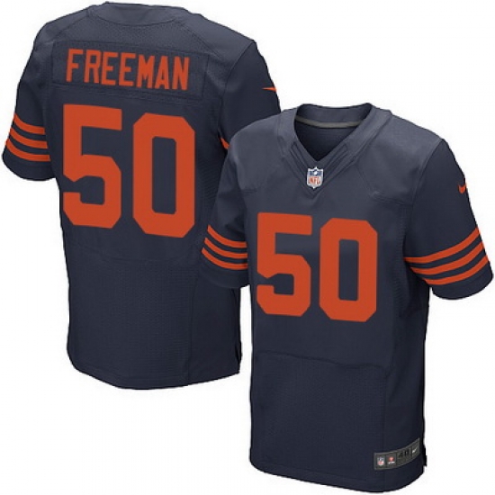 Nike Bears #50 Jerrell Freeman Navy Blue 1940s Throwback Mens Stitched NFL Elite Jersey Nike Bears #50 Jerrell Freeman Navy Blue 1940s Throwback Mens Stitched NFL Elite Jersey