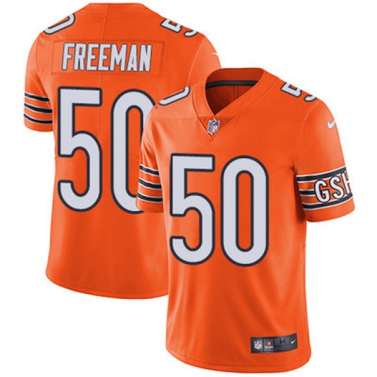 Nike Bears #50 Jerrell Freeman Orange Mens Stitched NFL Limited Rush Jersey Nike Bears #50 Jerrell Freeman Orange Mens Stitched NFL Limited Rush Jersey