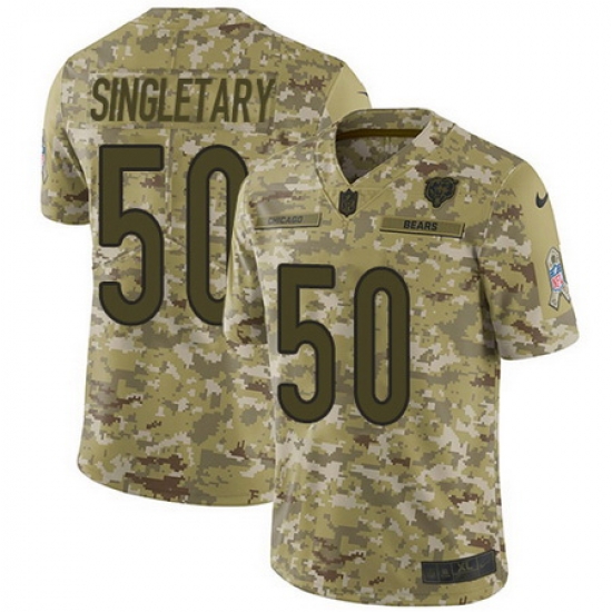 Nike Bears #50 Mike Singletary Camo Mens Stitched NFL Limited 2018 Salute To Service Jersey Nike Bears #50 Mike Singletary Camo Mens Stitched NFL Limited 2018 Salute To Service Jersey