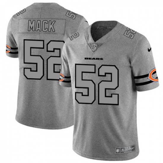 Nike Bears 52 Khalil Mack 2019 Gray Gridiron Gray Vapor Untouchable Limited Jersey Nike Bears 52 Khalil Mack 2019 Gray Gridiron Gray Vapor Untouchable Limited Jersey