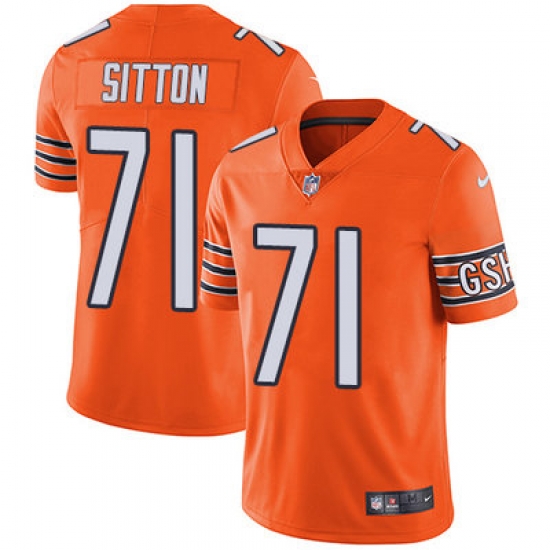 Nike Bears #71 Josh Sitton Orange Mens Stitched NFL Limited Rush Jersey Nike Bears #71 Josh Sitton Orange Mens Stitched NFL Limited Rush Jersey