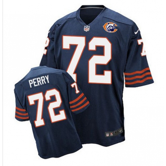 Nike Bears #72 William Perry Navy Blue Throwback Mens Stitched NFL Elite Jersey Nike Bears #72 William Perry Navy Blue Throwback Mens Stitched NFL Elite Jersey