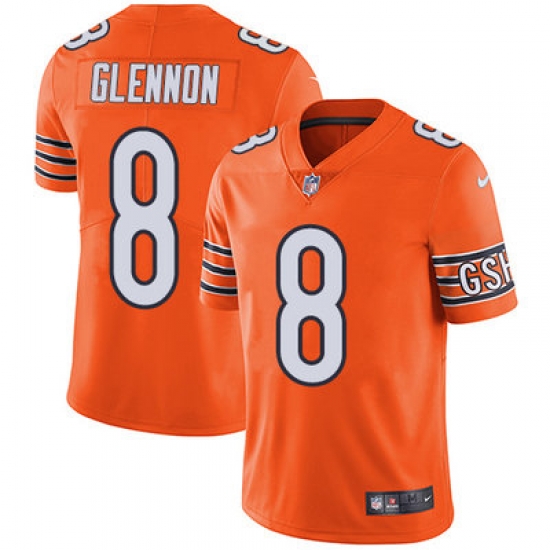 Nike Bears #8 Mike Glennon Orange Mens Stitched NFL Limited Rush Jersey Nike Bears #8 Mike Glennon Orange Mens Stitched NFL Limited Rush Jersey