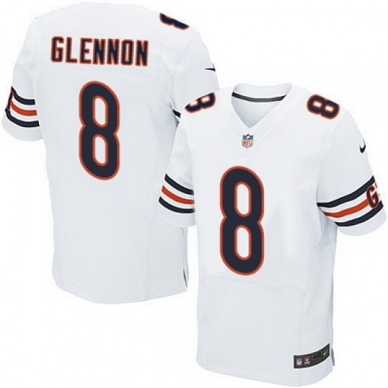 Nike Bears #8 Mike Glennon White Mens Stitched NFL Elite Jersey Nike Bears #8 Mike Glennon White Mens Stitched NFL Elite Jersey