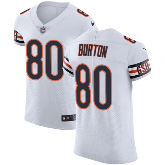Nike Bears #80 Trey Burton White Men Stitched NFL Vapor Untouchable Elite Jersey Nike Bears #80 Trey Burton White Men Stitched NFL Vapor Untouchable Elite Jersey