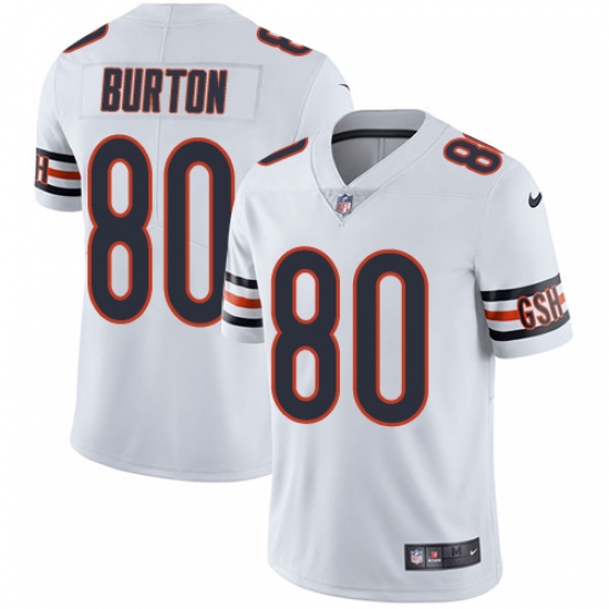 Nike Bears #80 Trey Burton White Men Stitched NFL Vapor Untouchable Limited Jersey Nike Bears #80 Trey Burton White Men Stitched NFL Vapor Untouchable Limited Jersey
