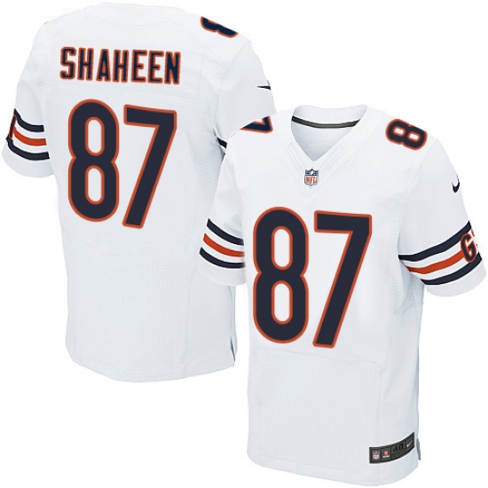 Nike Bears #87 Adam Shaheen White Mens Stitched NFL Elite Jersey Nike Bears #87 Adam Shaheen White Mens Stitched NFL Elite Jersey