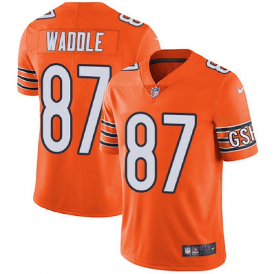 Nike Bears #87 Tom Waddle Orange Mens Stitched NFL Limited Rush Jersey Nike Bears #87 Tom Waddle Orange Mens Stitched NFL Limited Rush Jersey