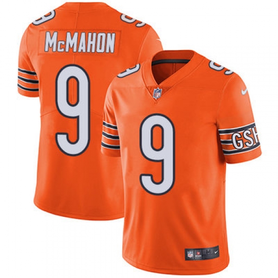 Nike Bears #9 Jim McMahon Orange Mens Stitched NFL Limited Rush Jersey Nike Bears #9 Jim McMahon Orange Mens Stitched NFL Limited Rush Jersey
